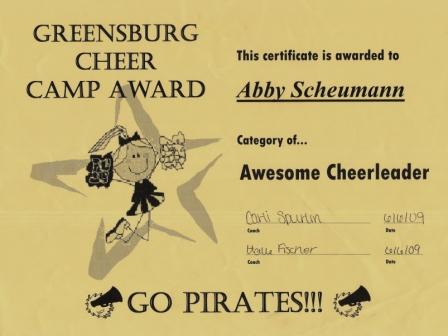 AbbyCheerCampAward2009